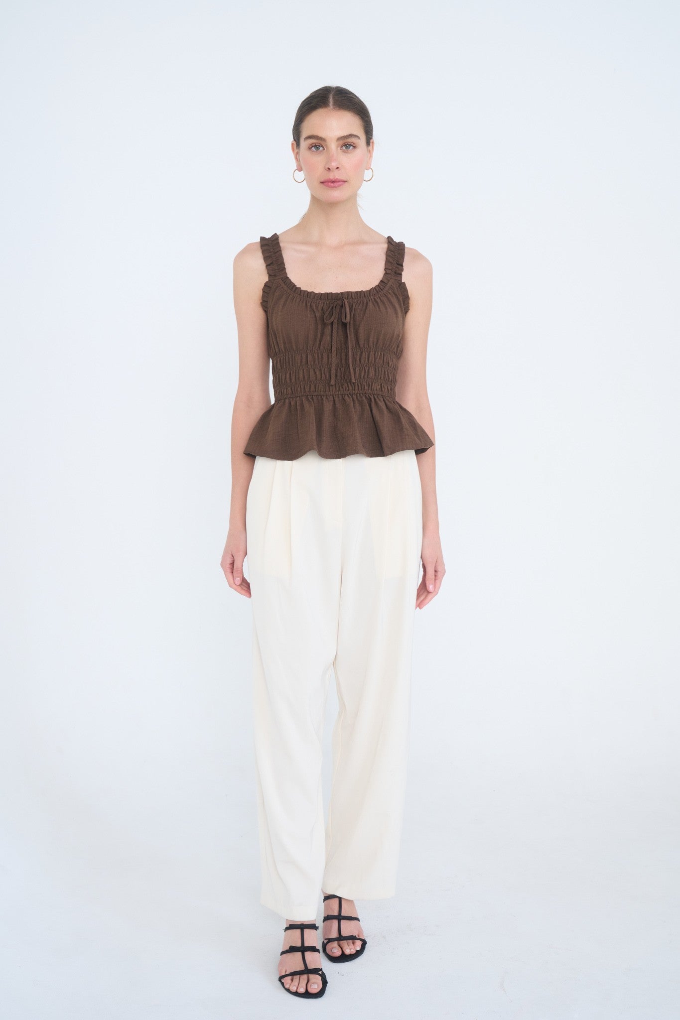 Lila Ruffle Tank Top