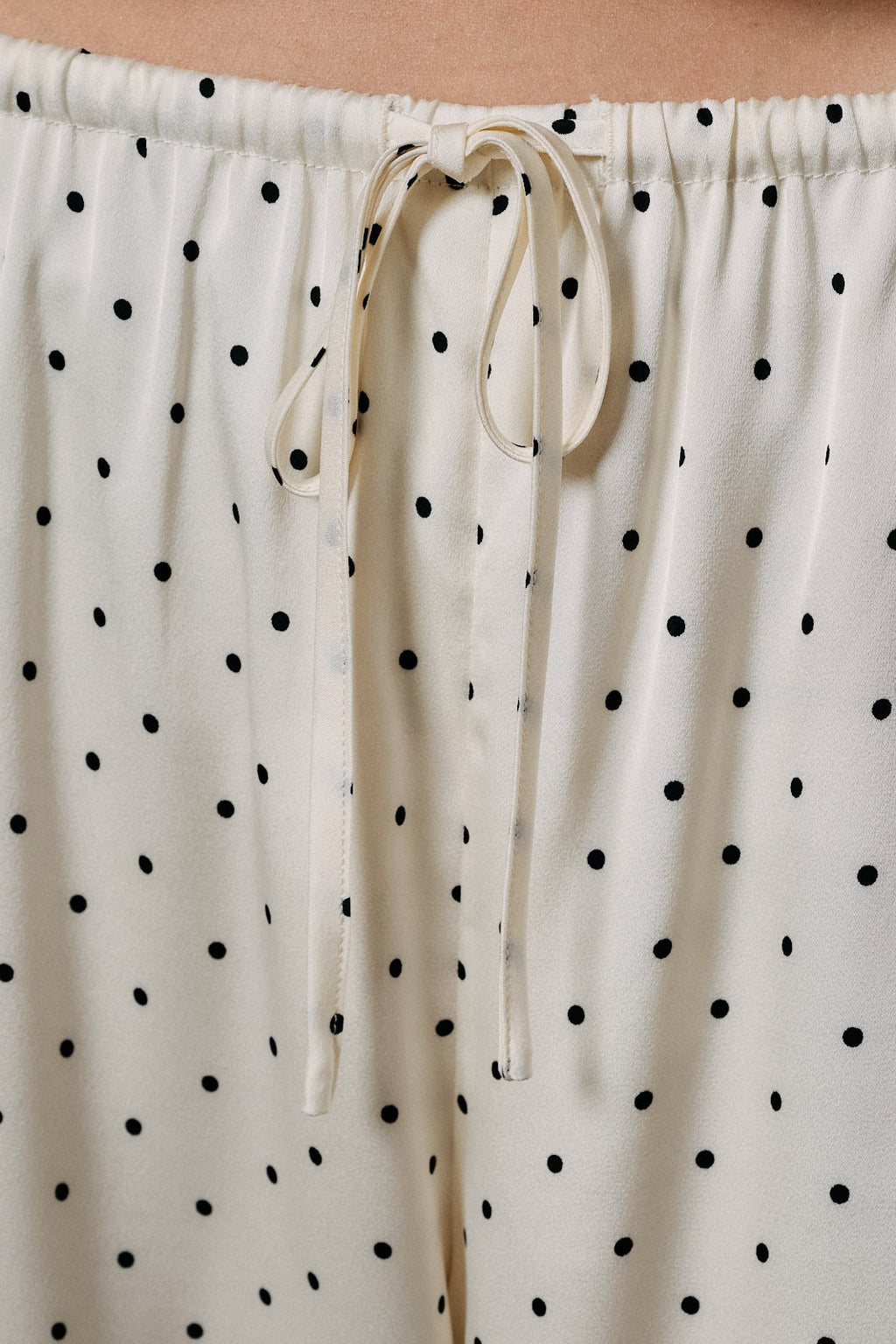 Vintage Lace Trim Polka Dot Pants
