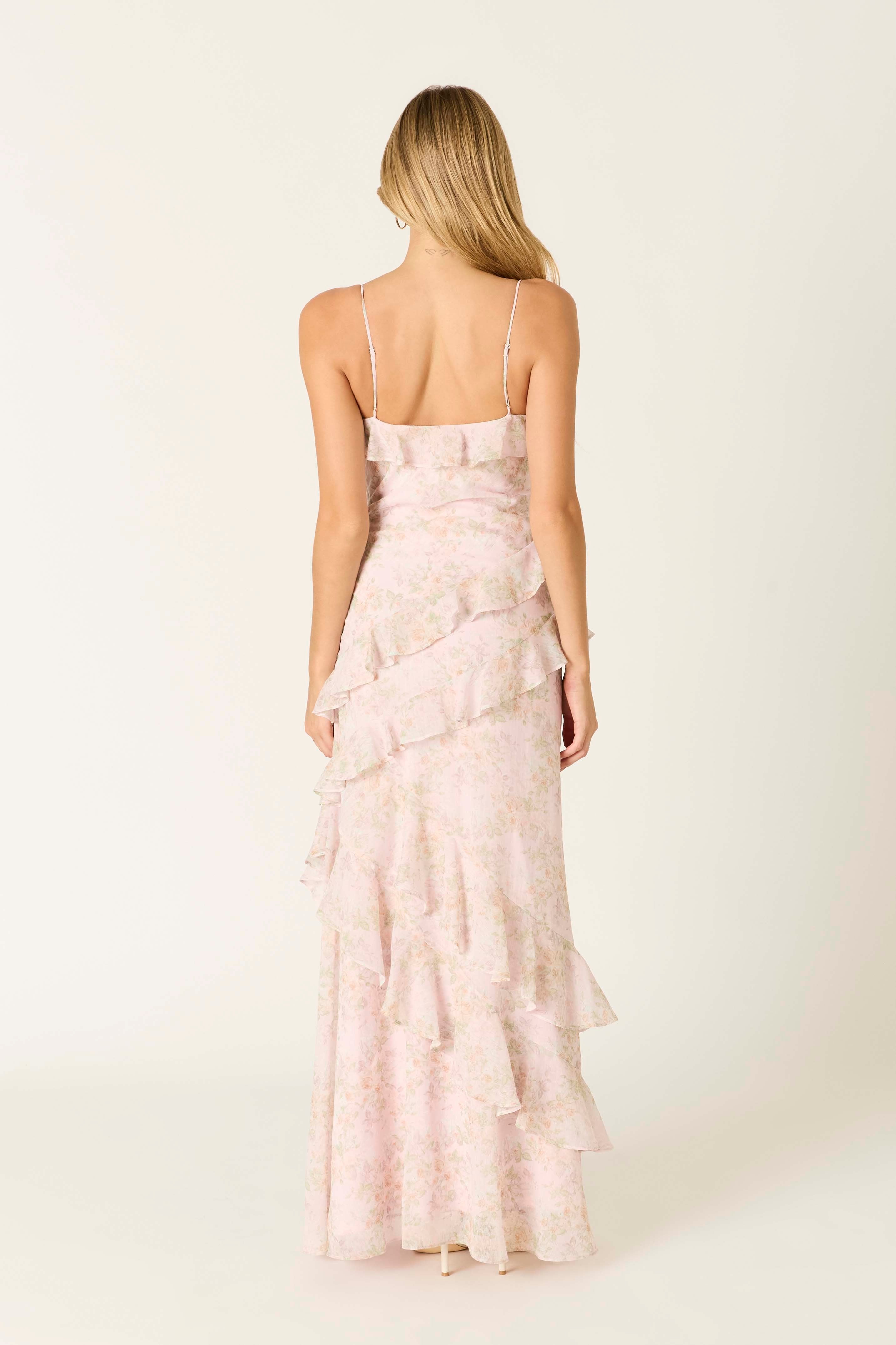 Rosy Meadow Maxi Dress