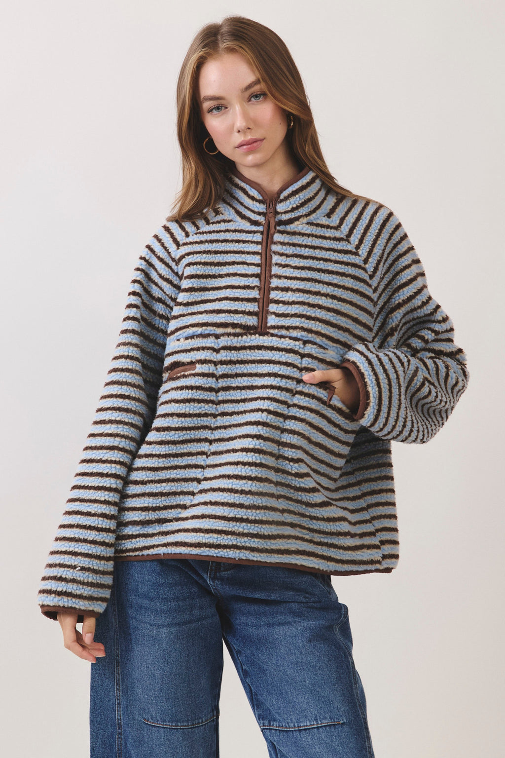 The Cozy Trails Stripe Pullover