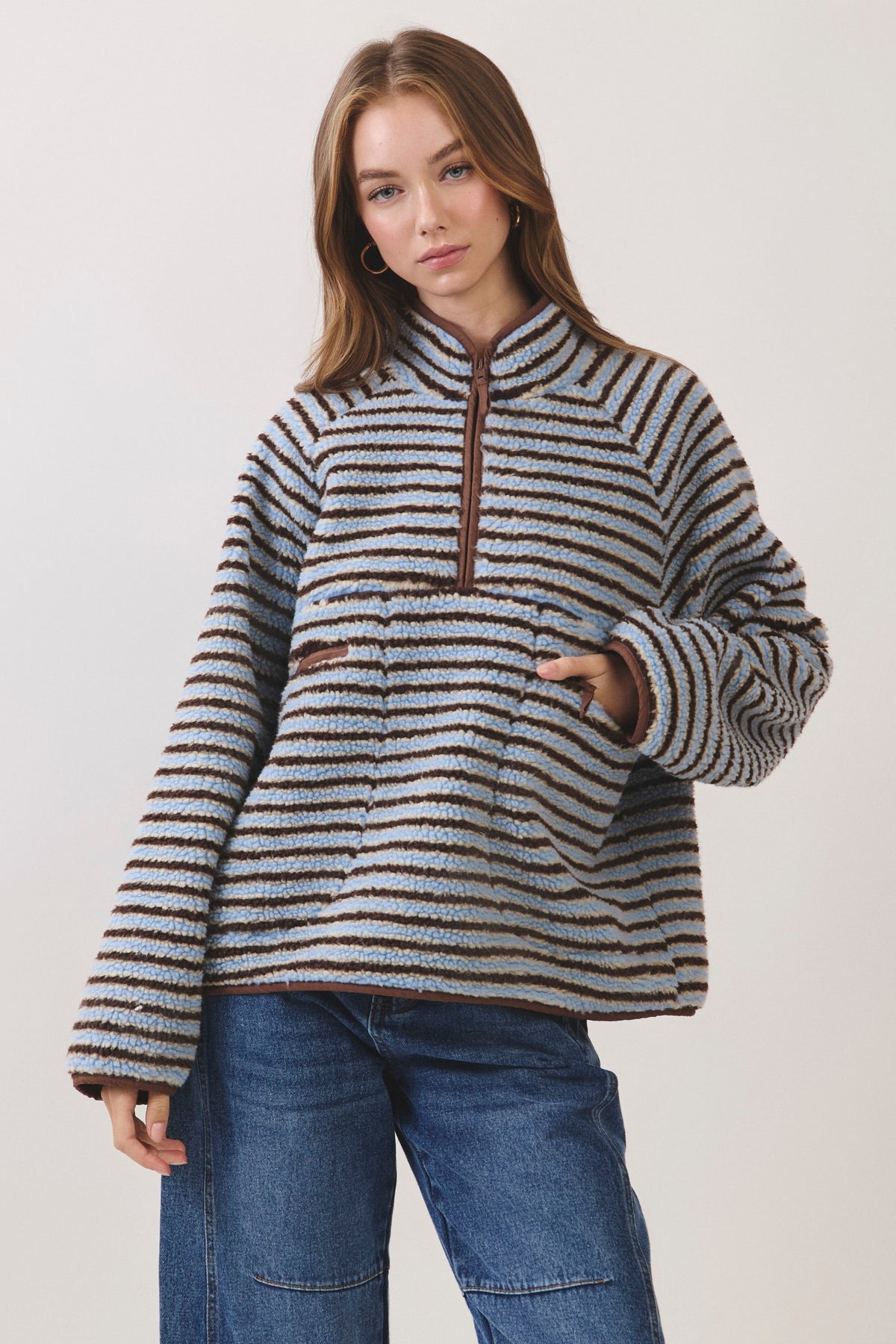 The Cozy Trails Stripe Pullover