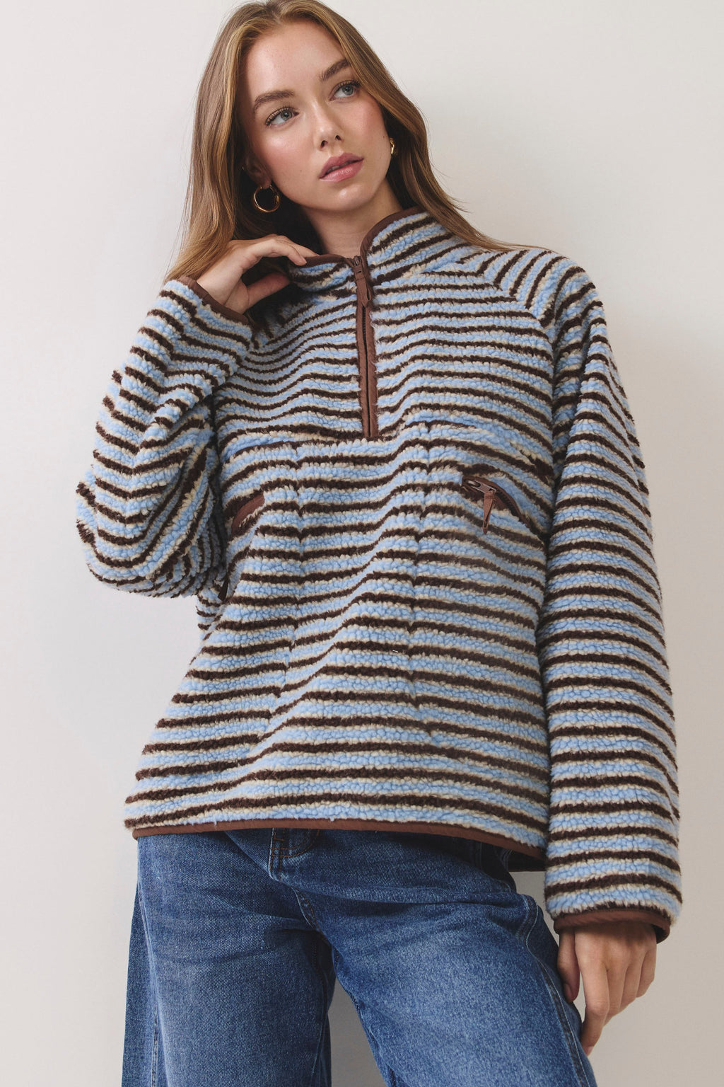 The Cozy Trails Stripe Pullover