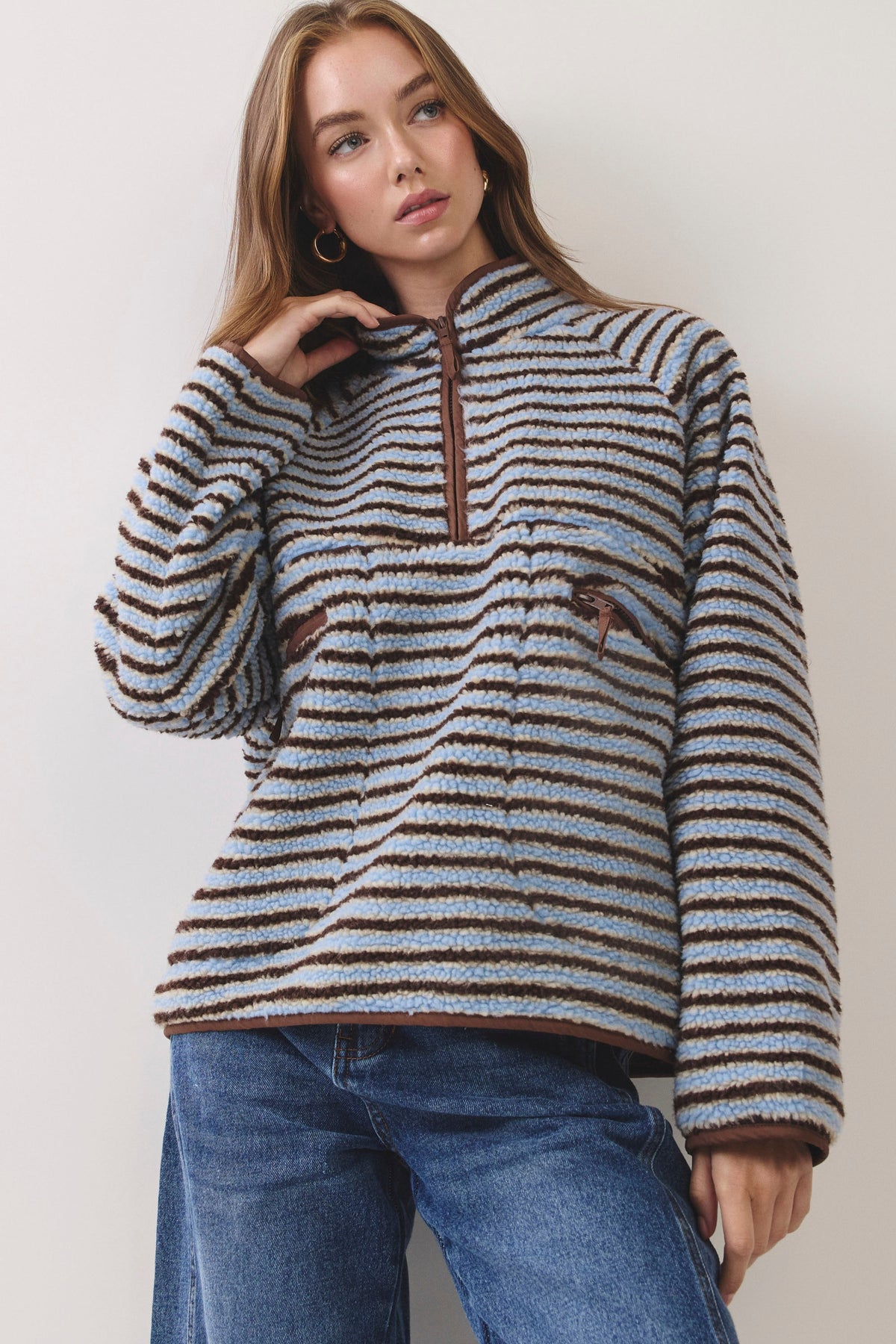 The Cozy Trails Stripe Pullover