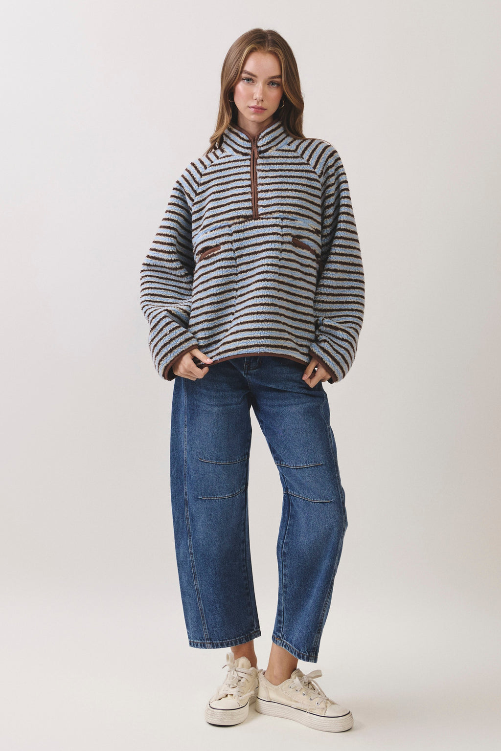 The Cozy Trails Stripe Pullover