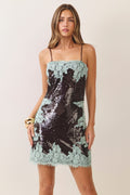Sparkle & Lace Mini Dress