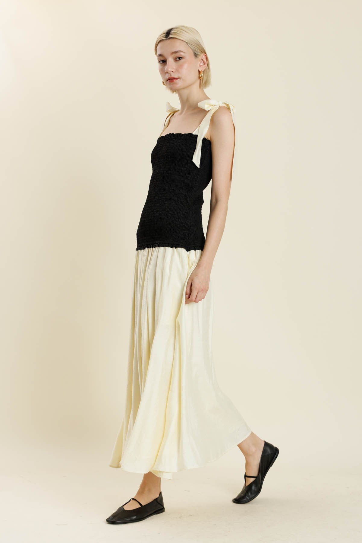 Evelyn Smocked Midi Dress