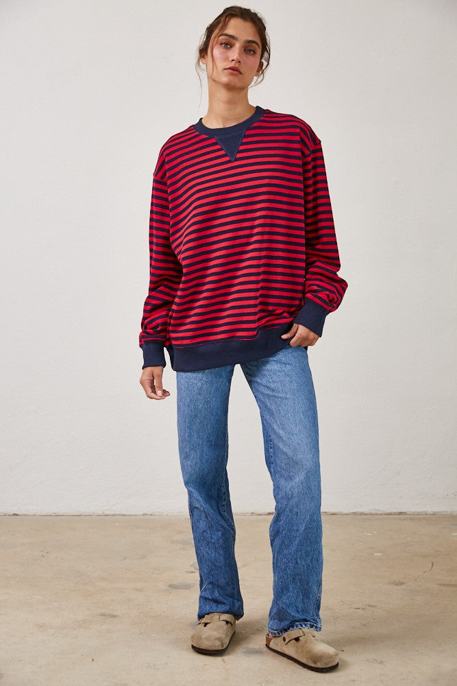 Retro Striped Sweatshirt