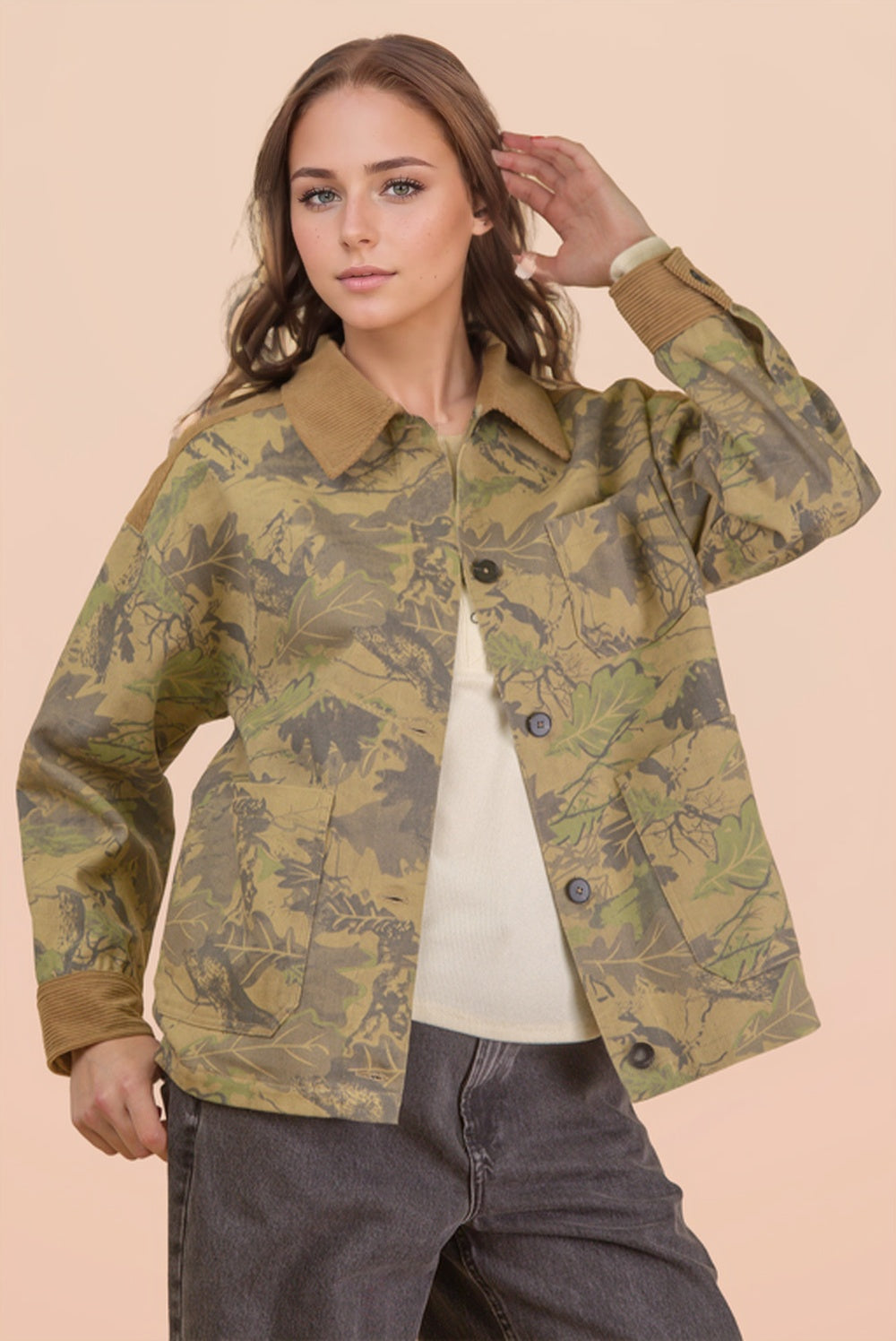 Street Leaf Camo Shacket