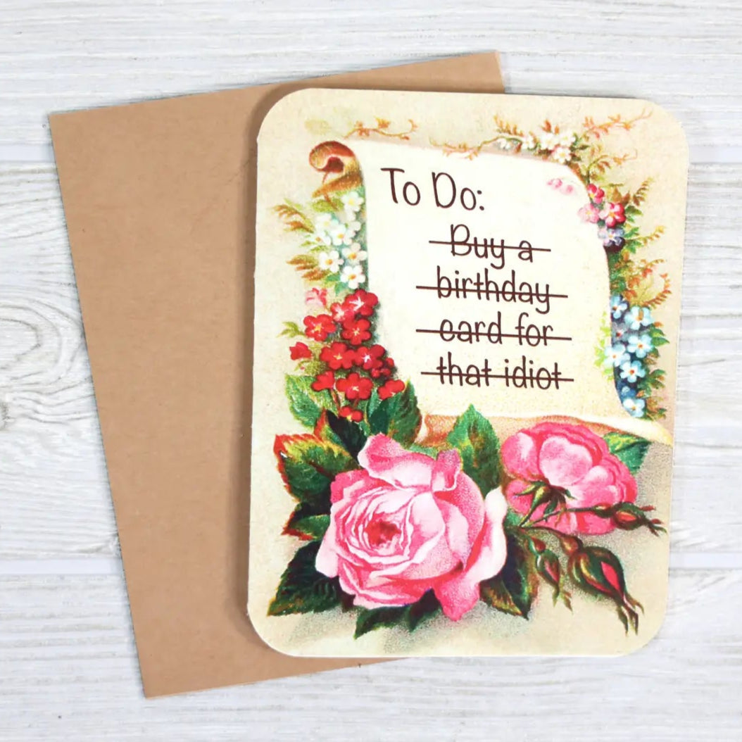 To Do List Birthday Card