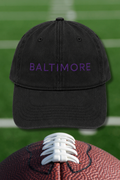 Black & Purple Baltimore Dad Hat
