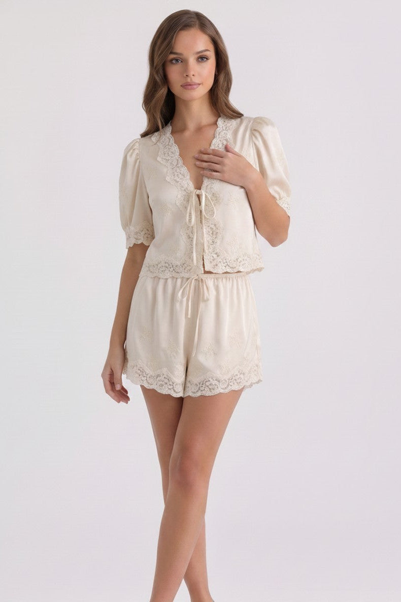 Camille Lace Trim Top