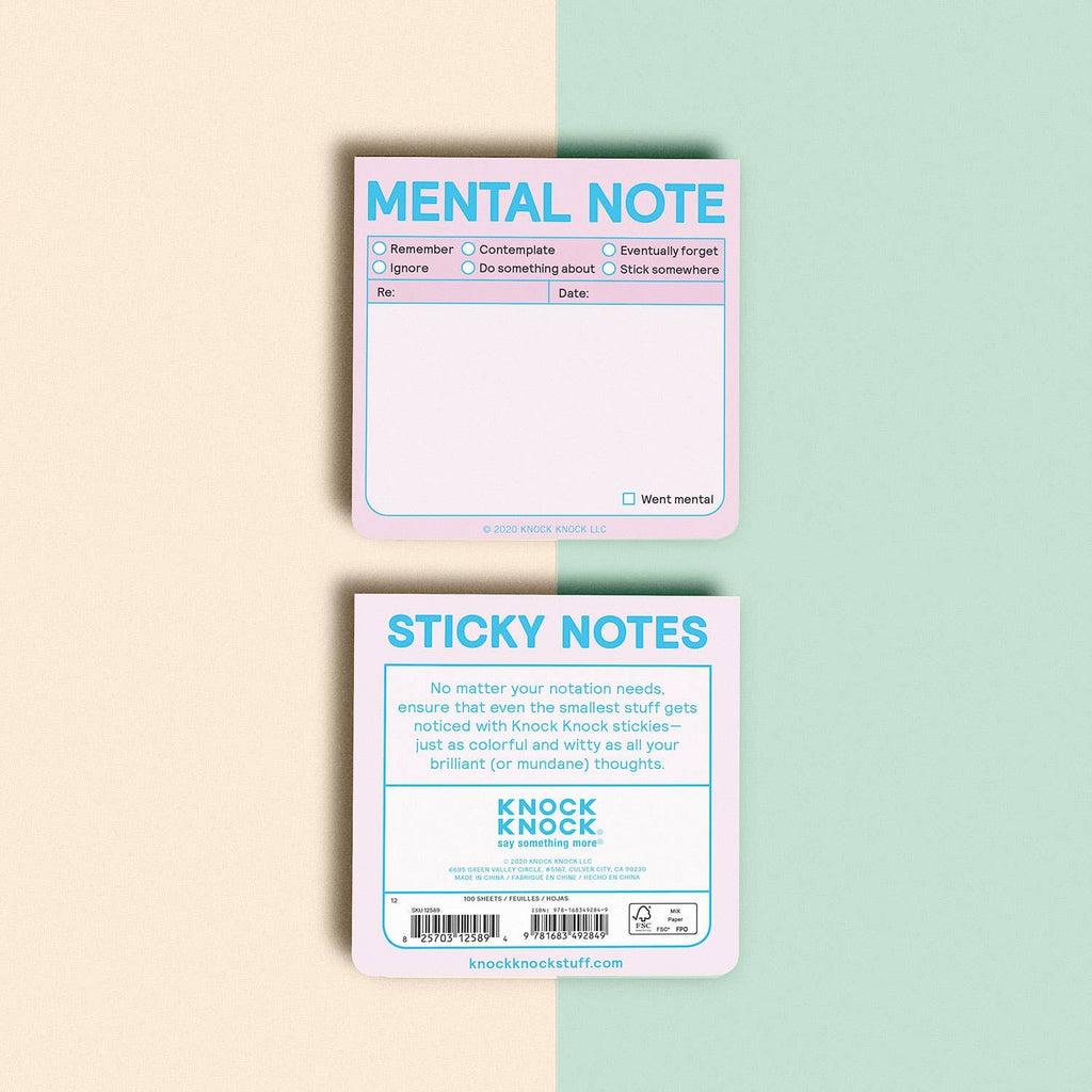 Mental Note Sticky Notes