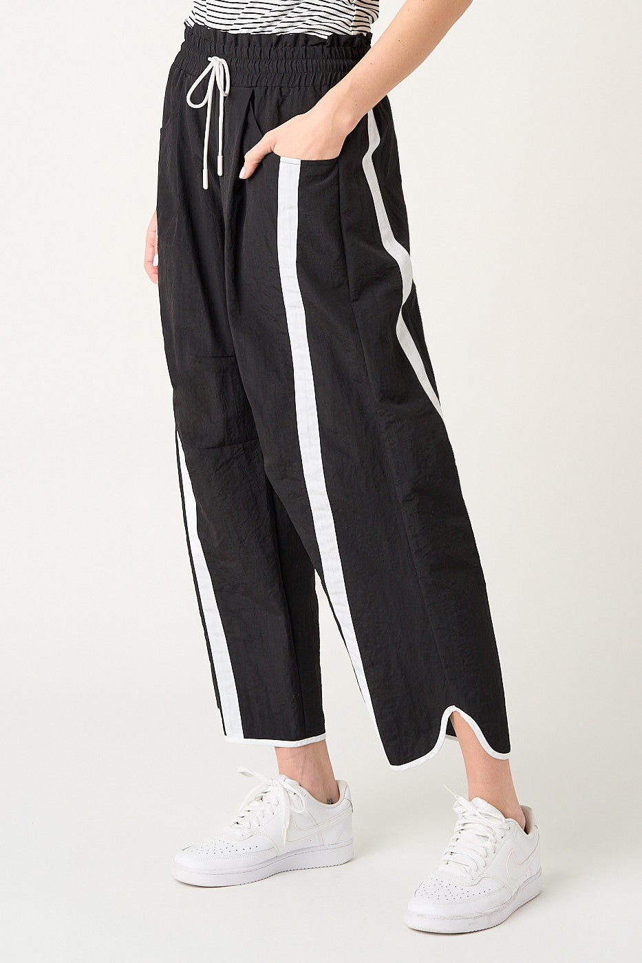 Sporty Stripe Barrel Pants