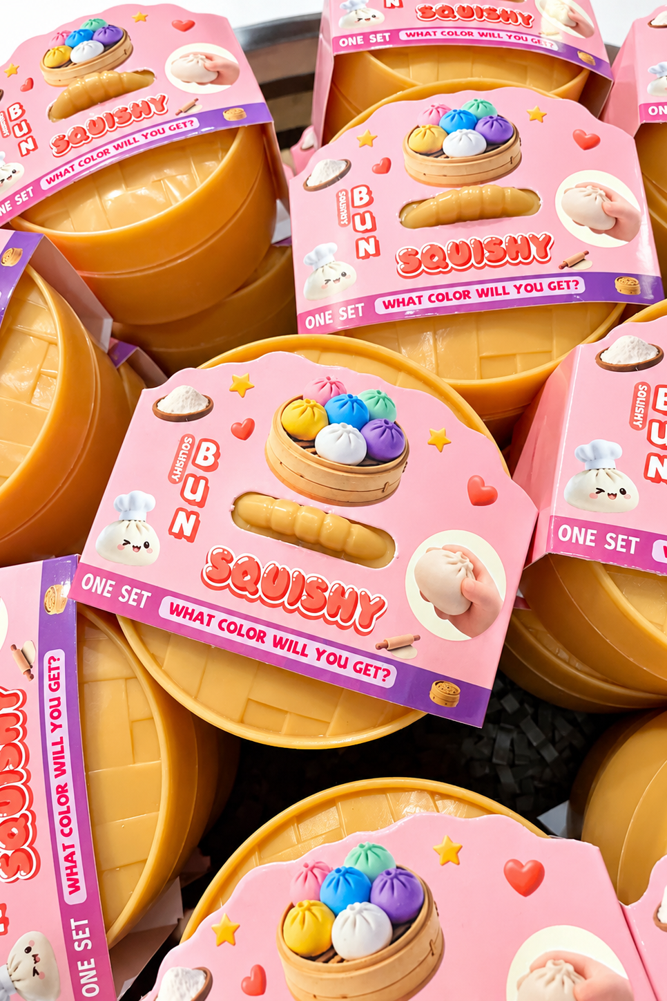 Viral Mini Rainbow Squishy Character Bun