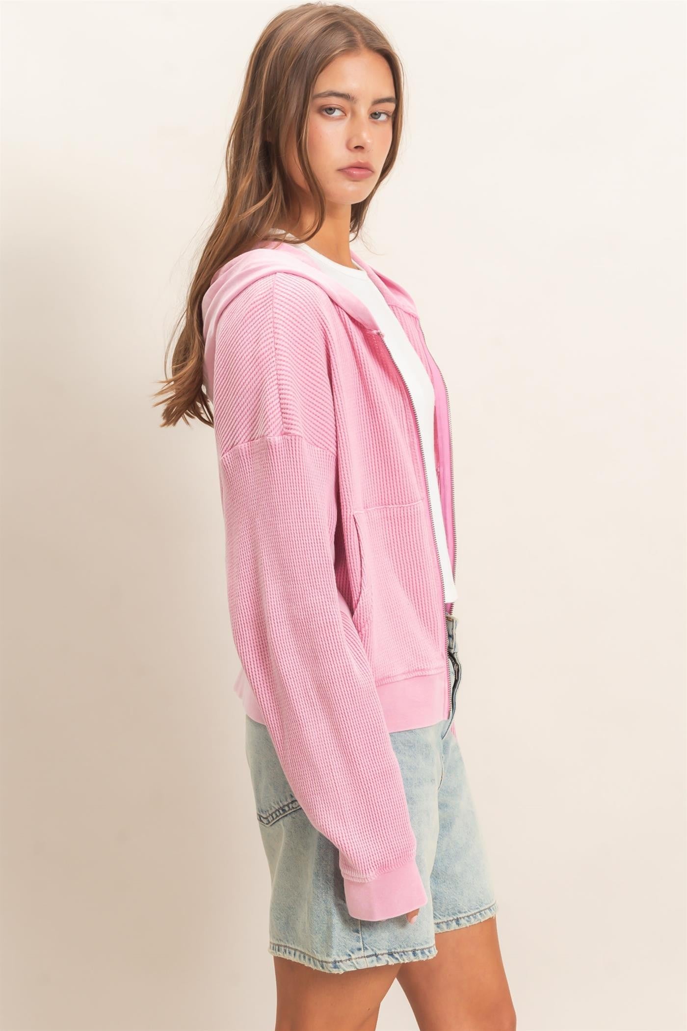 Cozy Core Waffle Hoodie