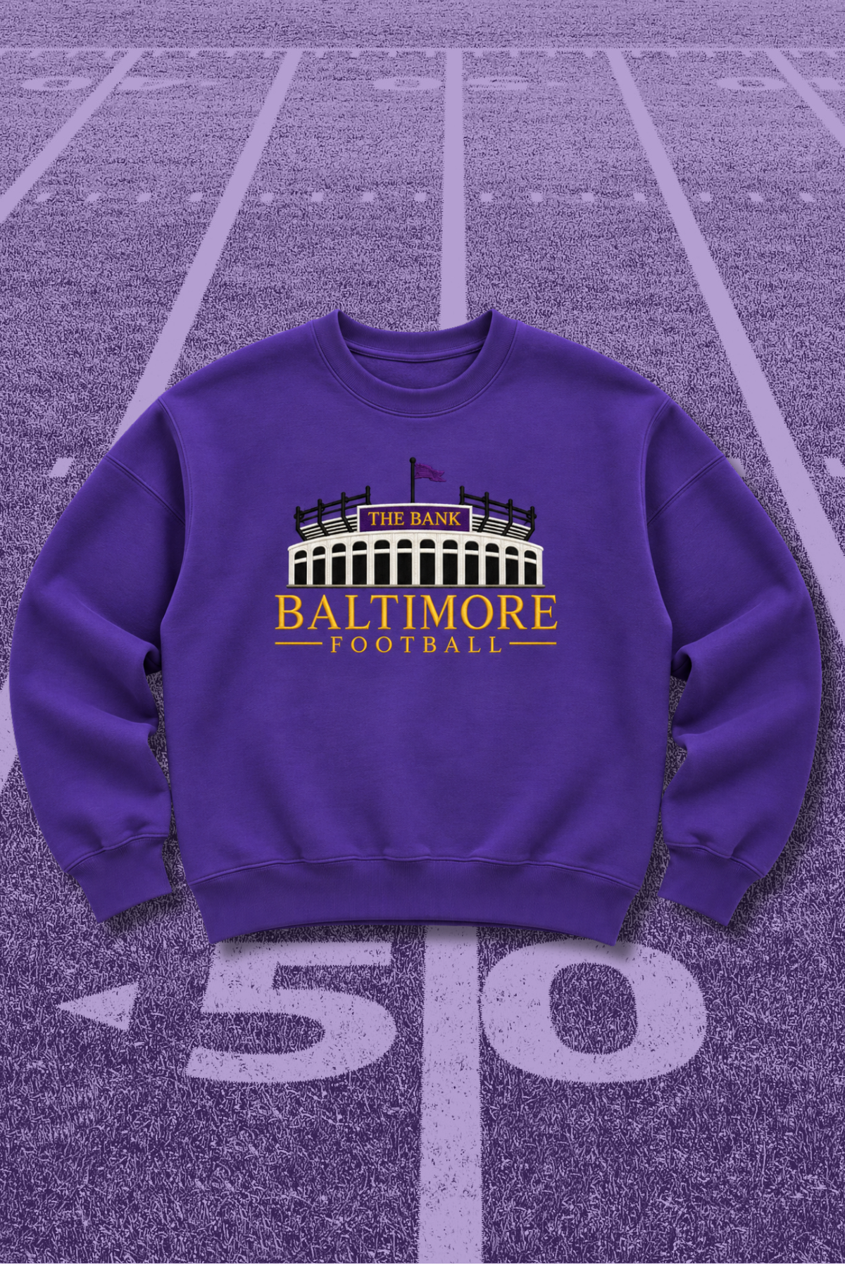 The Bank Embroidered Crewneck