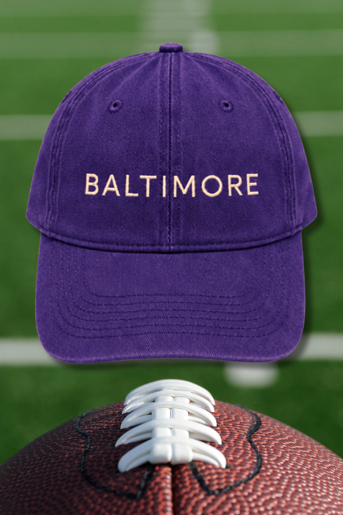 Purple Baltimore Dad Hat
