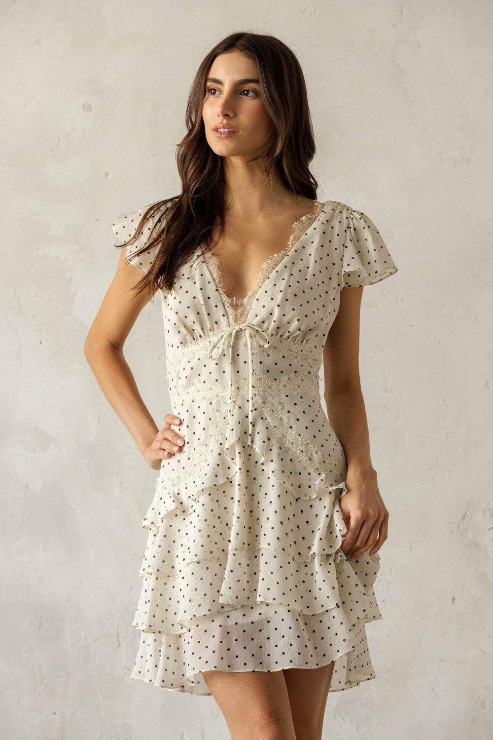 Midnight Polka Mini Dress