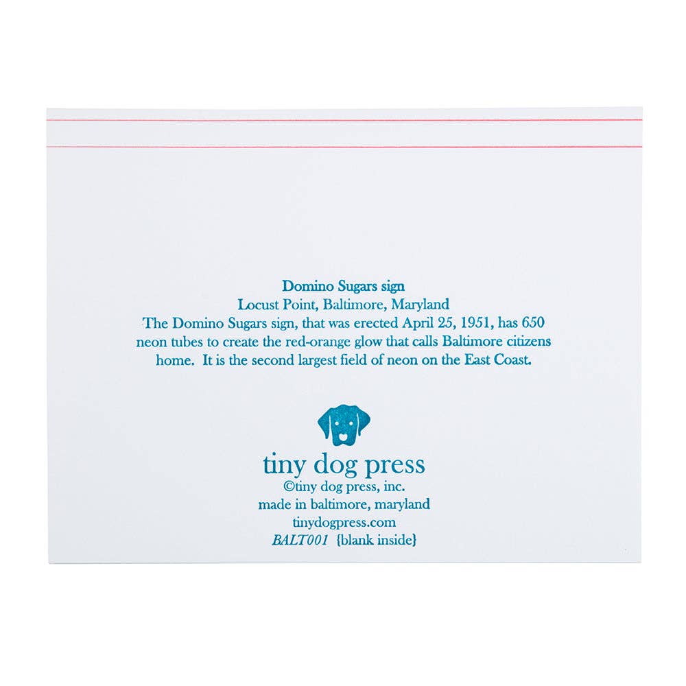 As Sweet As Domino Sugars Baltimore Greeting Card