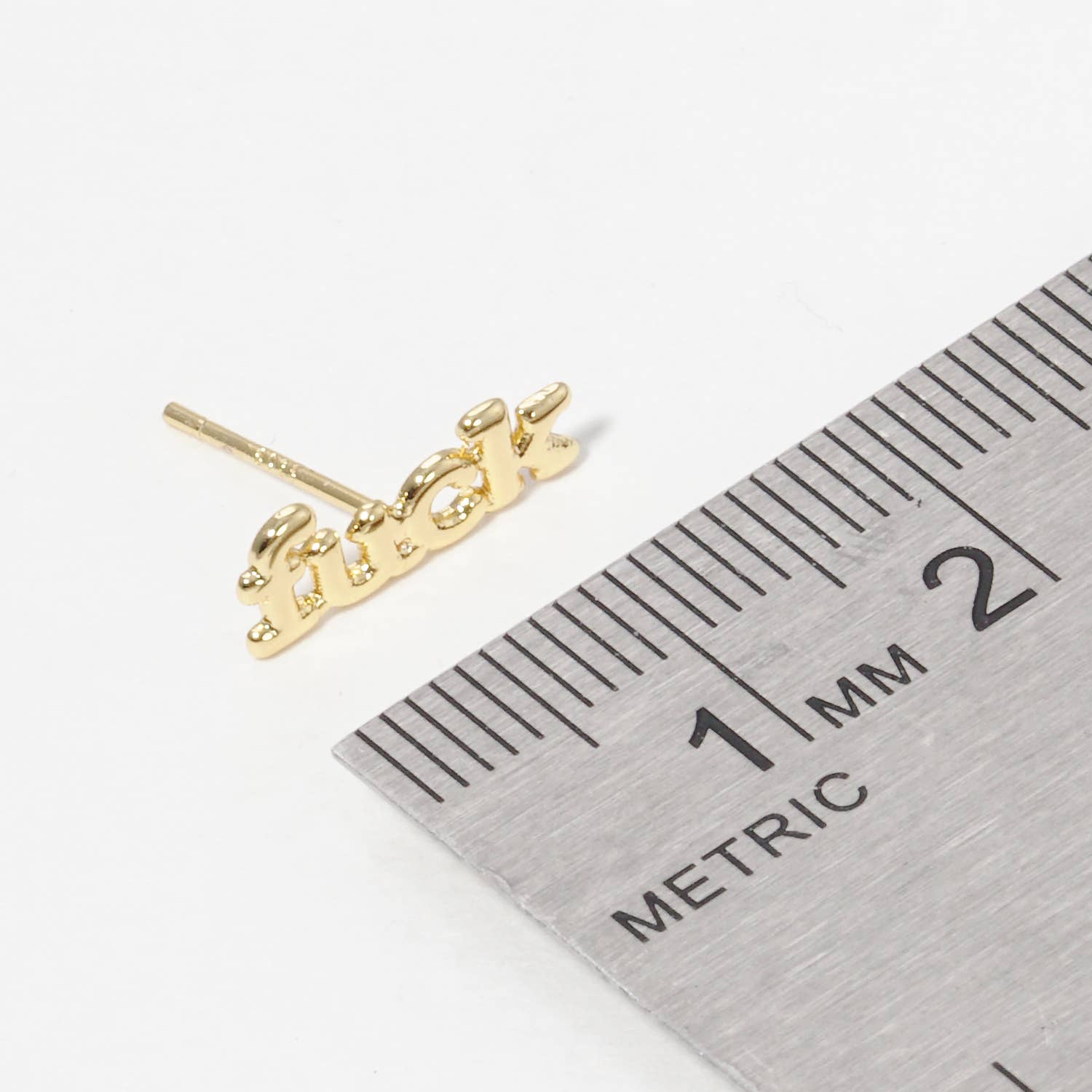 Lower Case Fuck You Post Earrings