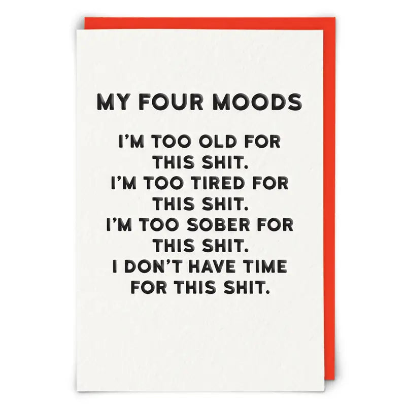 My Four Moods Card