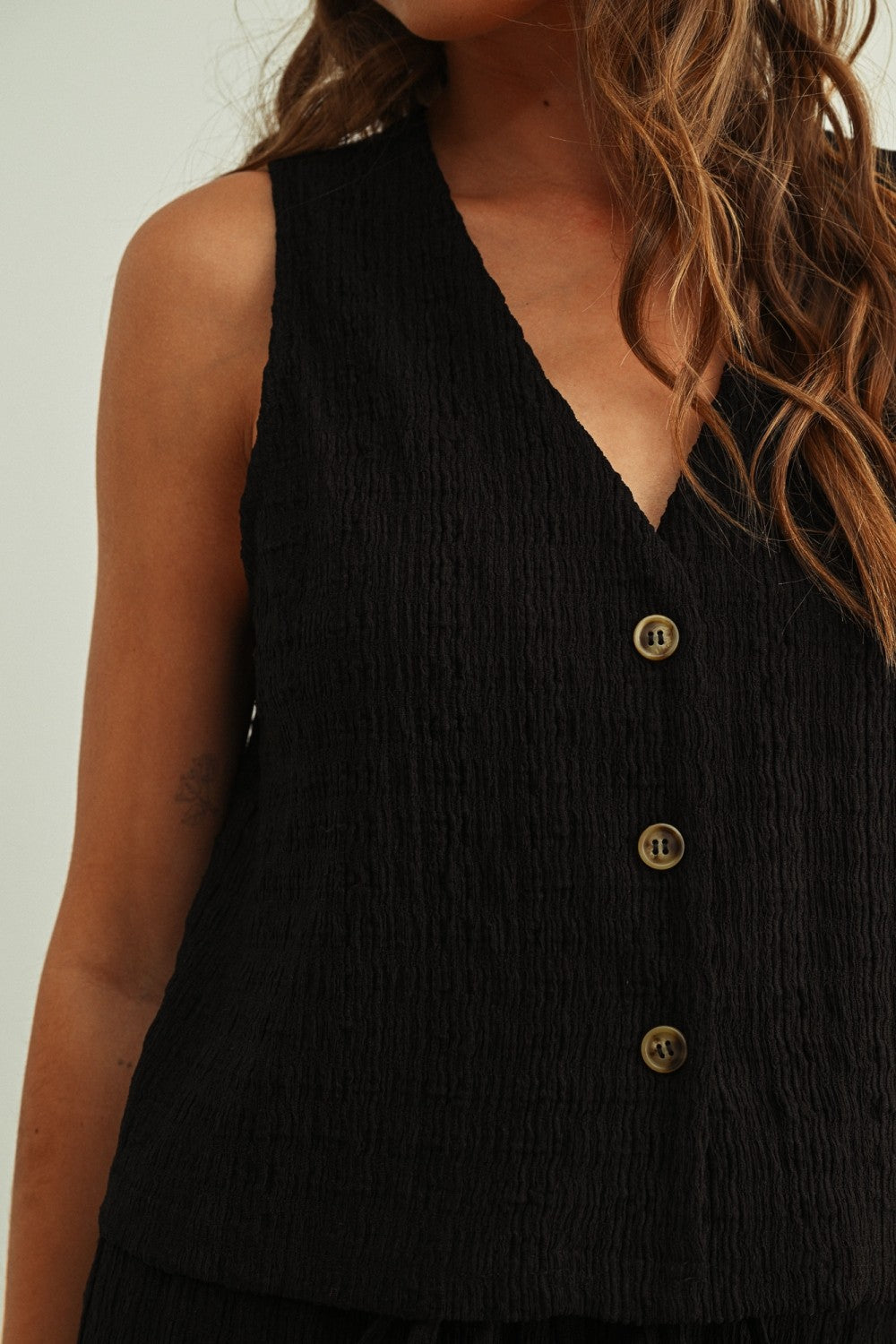 Island Night Button Up Top