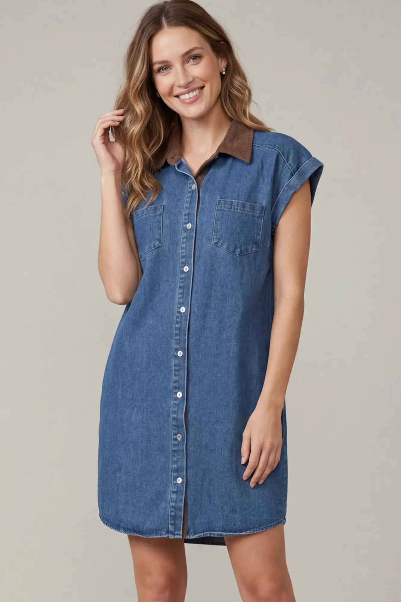 The All-American Denim Mini Dress