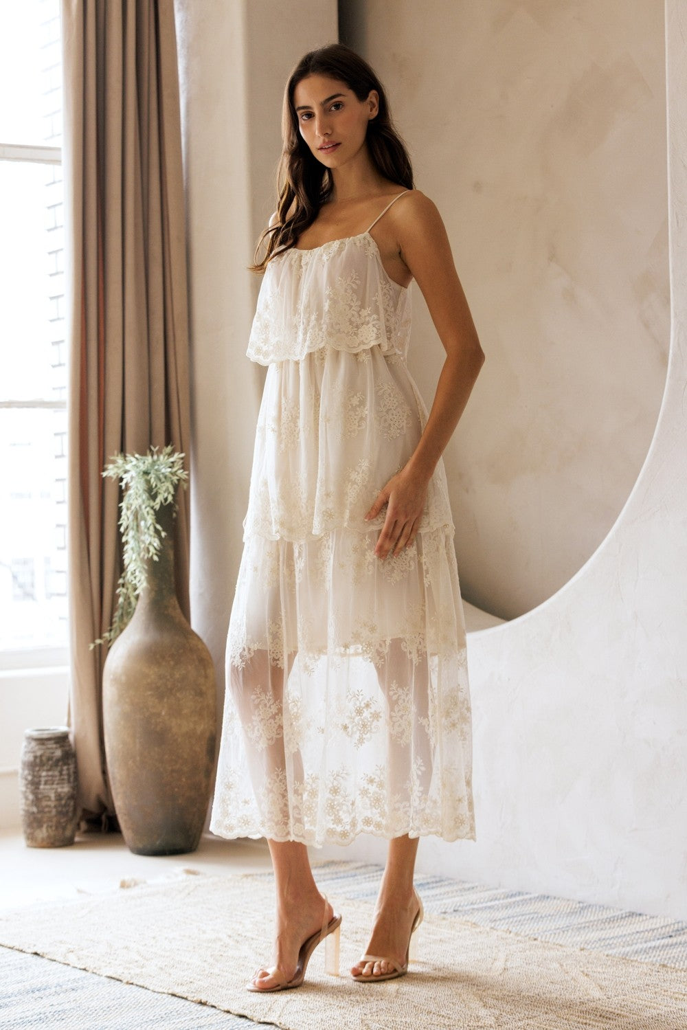 Secret Garden Lace Midi Dress