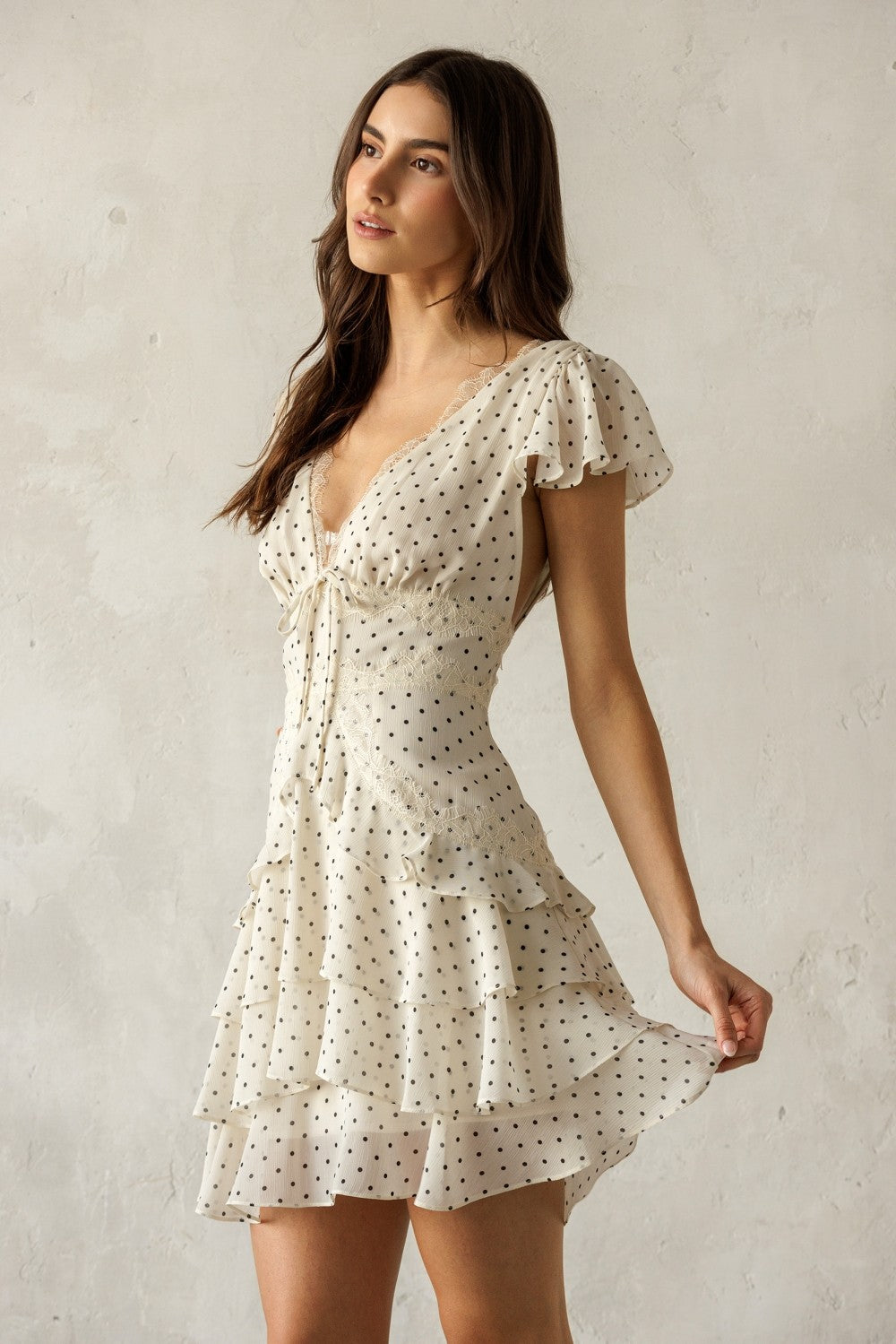 Midnight Polka Mini Dress
