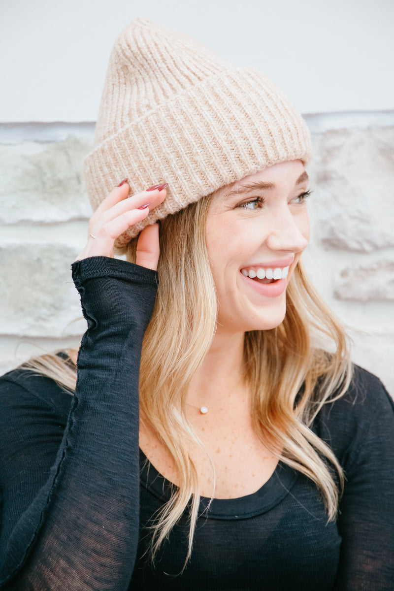 Free People Harbor Marled Ribbed Beanie