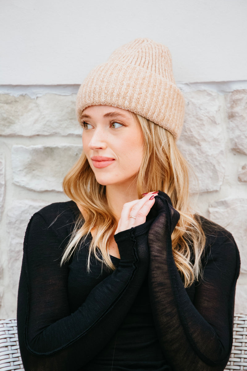 Free People Harbor Marled Ribbed Beanie