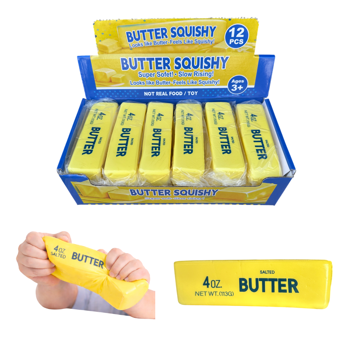 Butter Squishy Toy – Yellow Edition