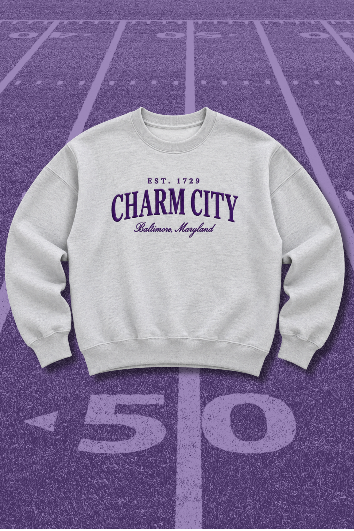 Charm City Embroidered Crewneck