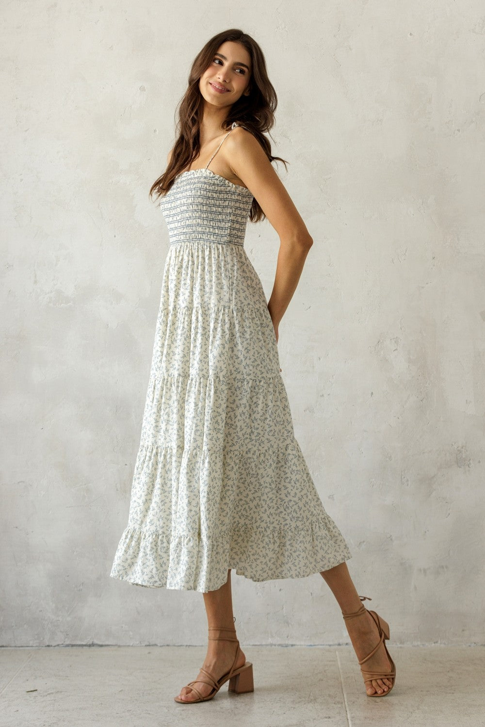The Camille Meadow Midi Dress