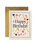 Mosaic Floral Birthday Card