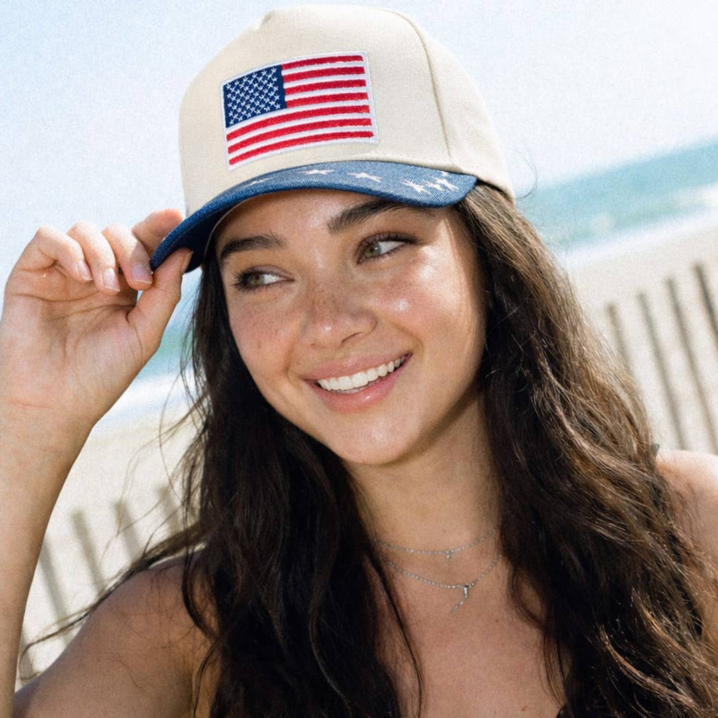 Flag Embroidered Patch Snapback