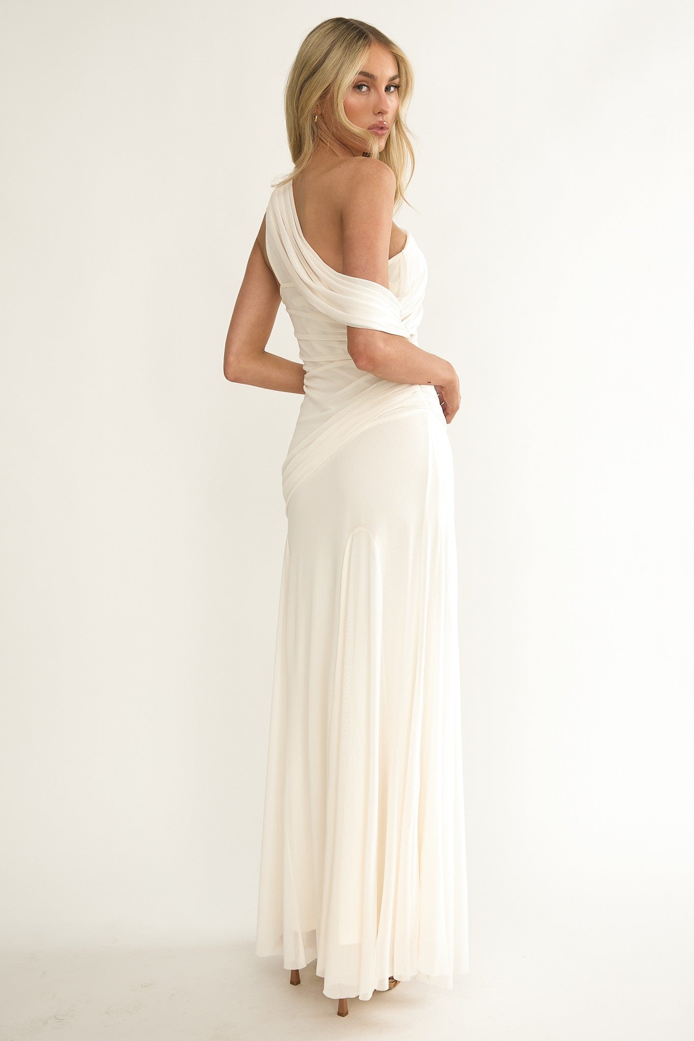 Sunset Satin Wrap Maxi Dress