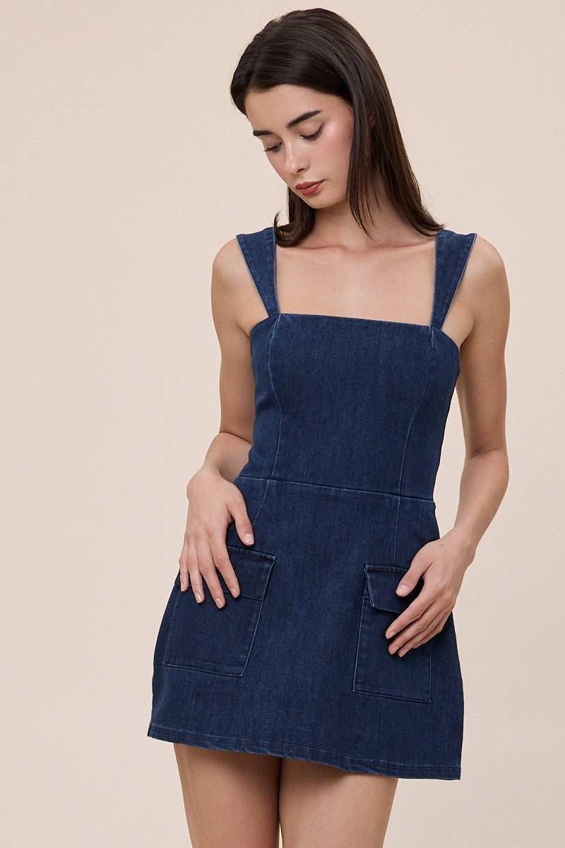 Barefoot Blue Denim Mini Dress