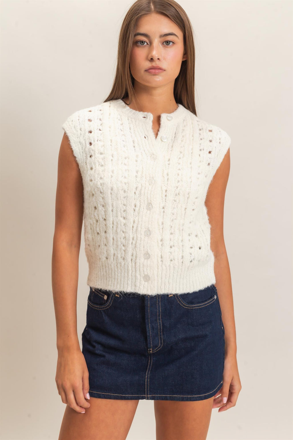 Haven Open Knit Vest
