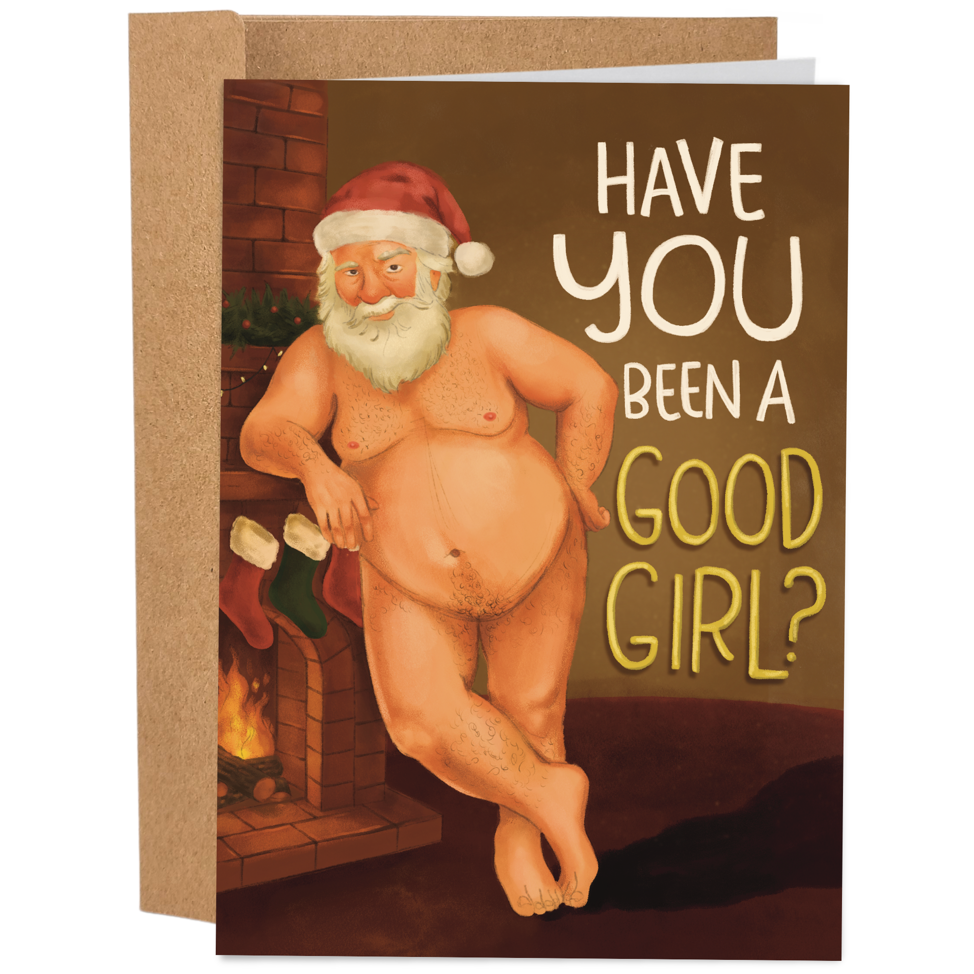 Have You Been A Good Girl Christmas Card