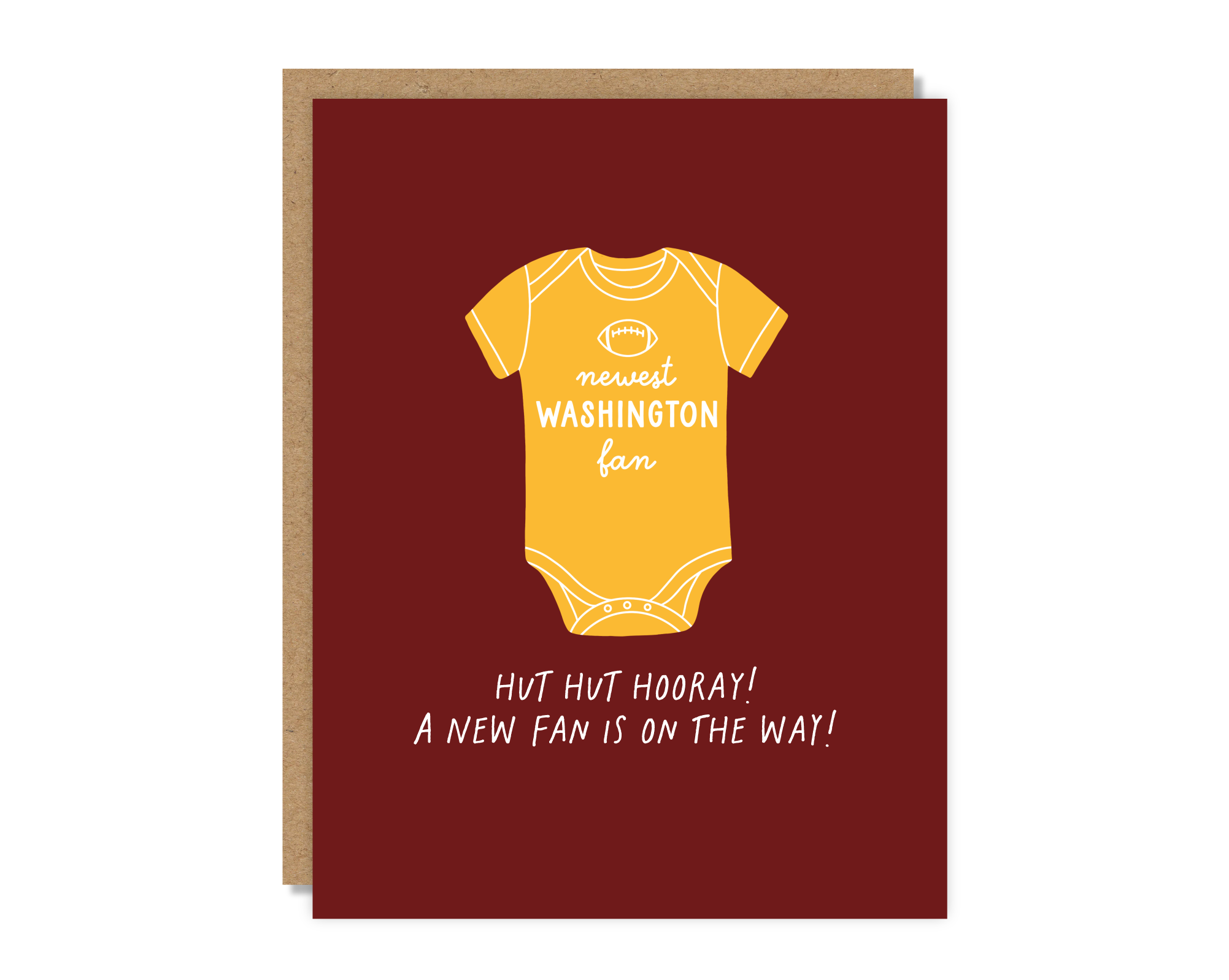 New Fan on the Way! Washington Commanders Football Baby Card