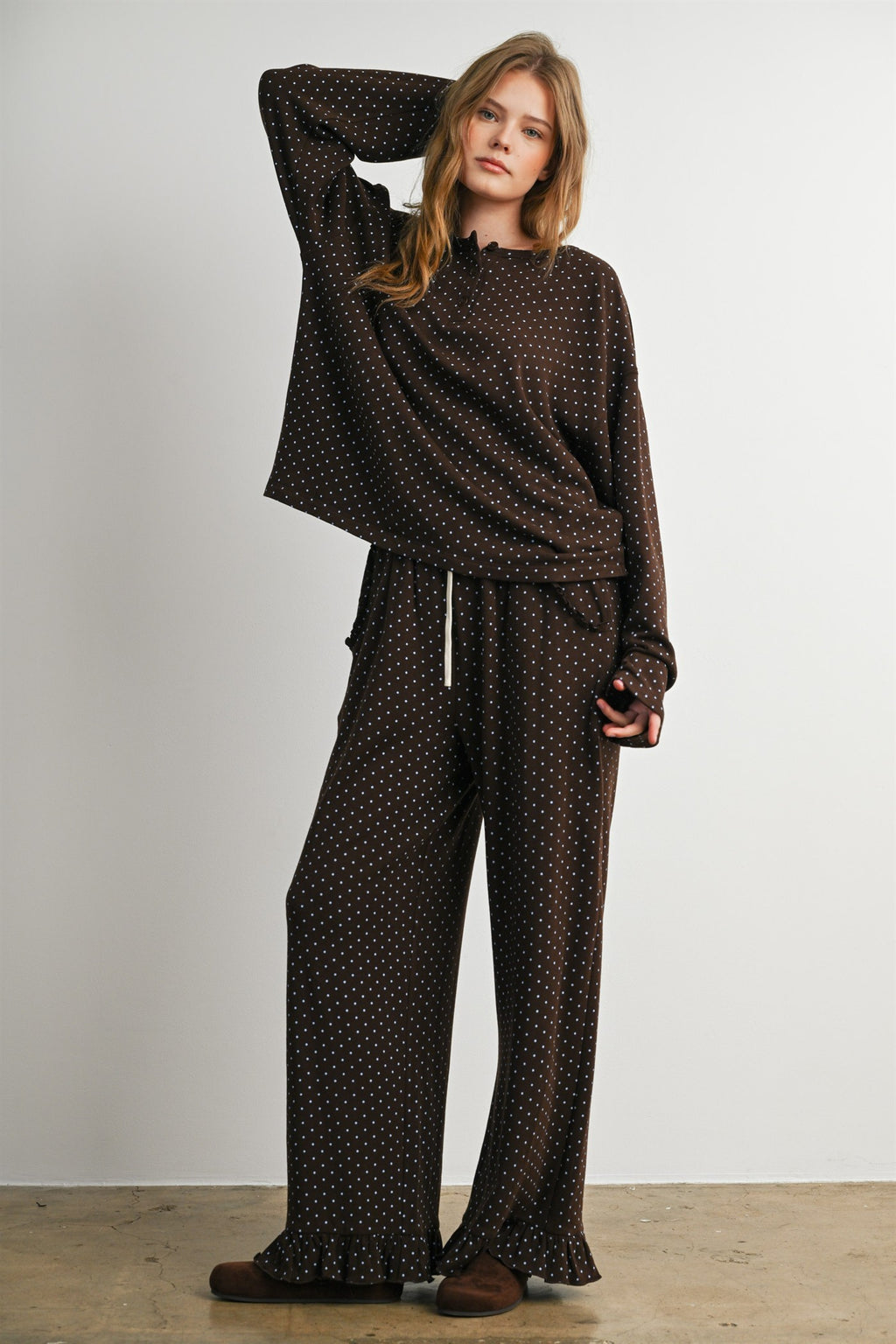 The Maplewood Polka Wide Leg Pant