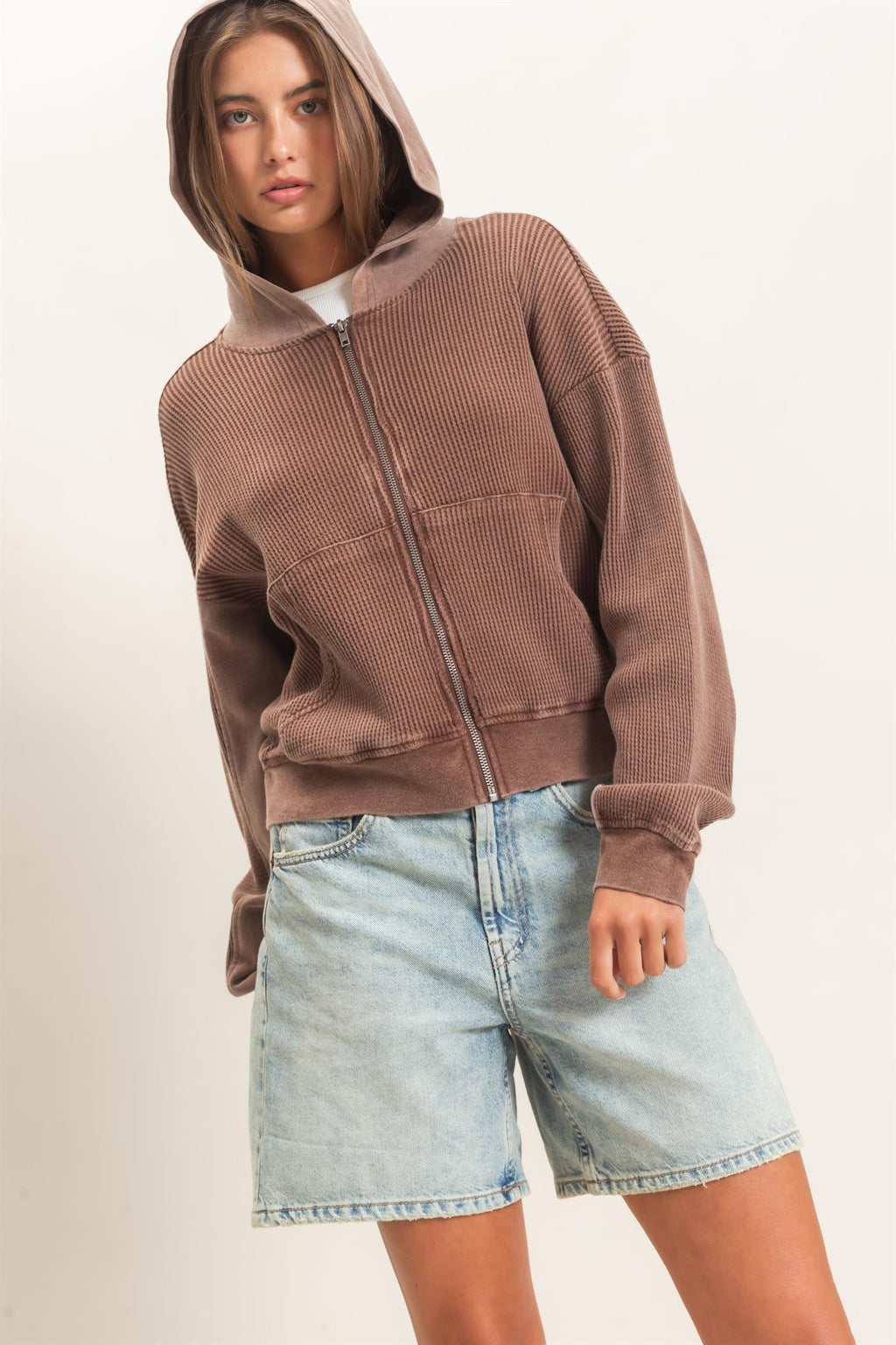 Cozy Core Waffle Hoodie