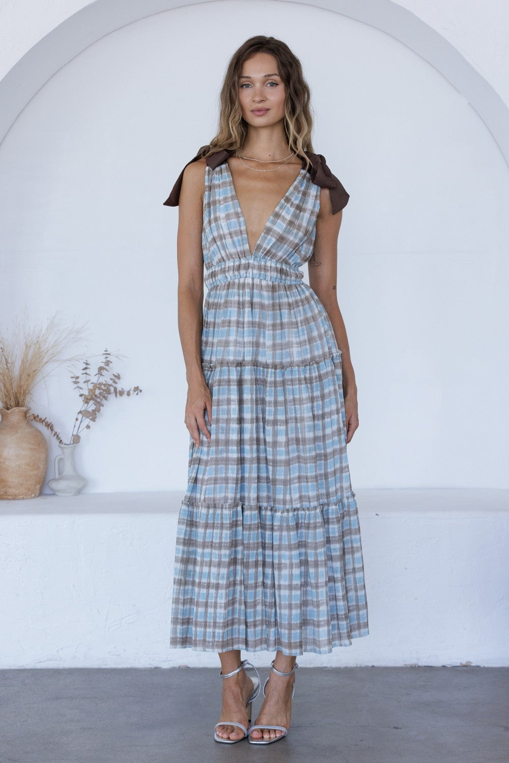 The Autumn Bow Maxi Dress