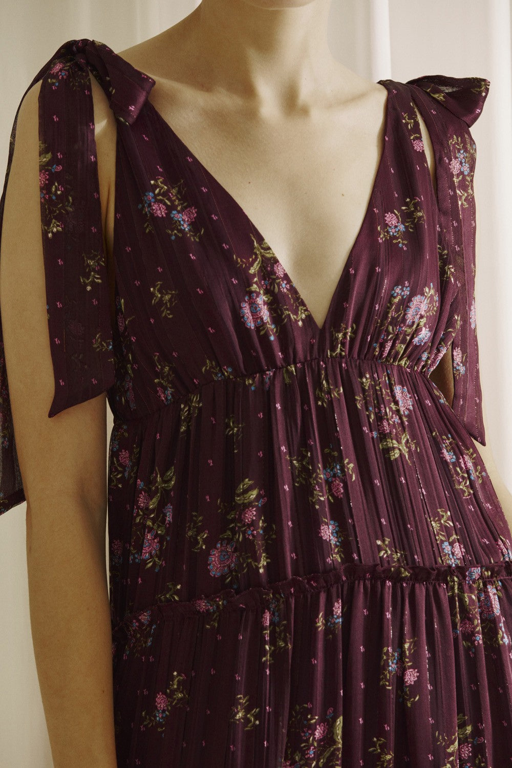 The Meadow Ruffle Midi Dress
