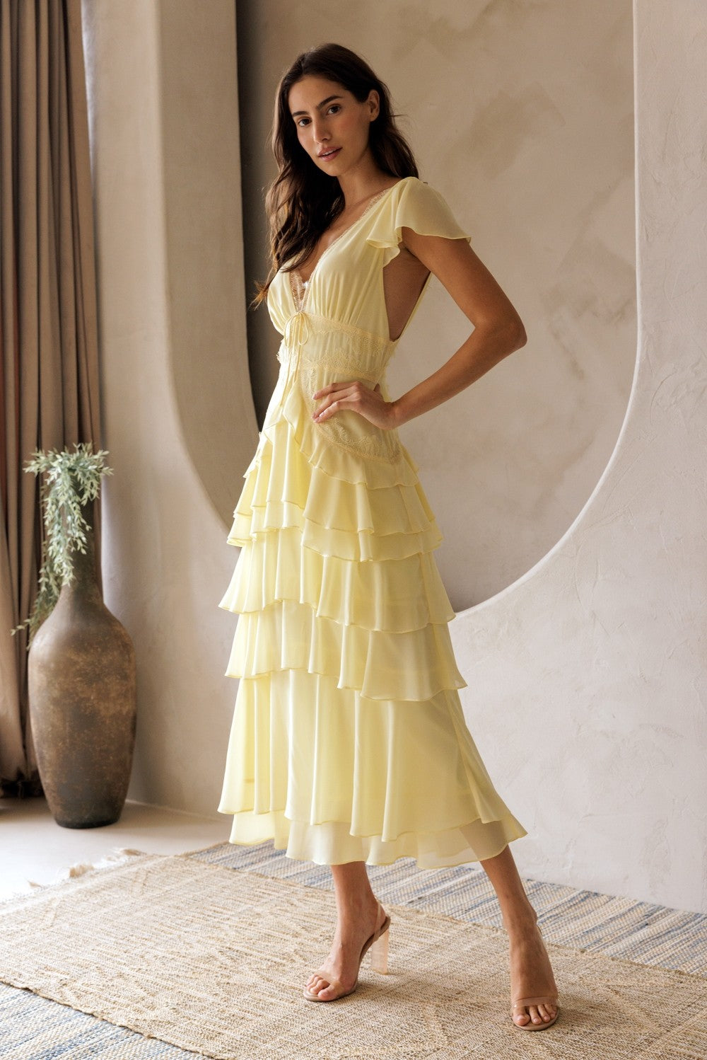 The Sweet Escape Ruffle Midi Dress