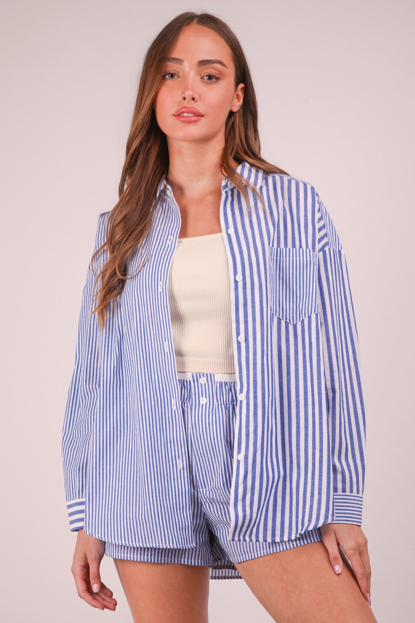 Stripe & Stroll Shirt and Short Set