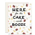 Cake & Booze  Wedding Card