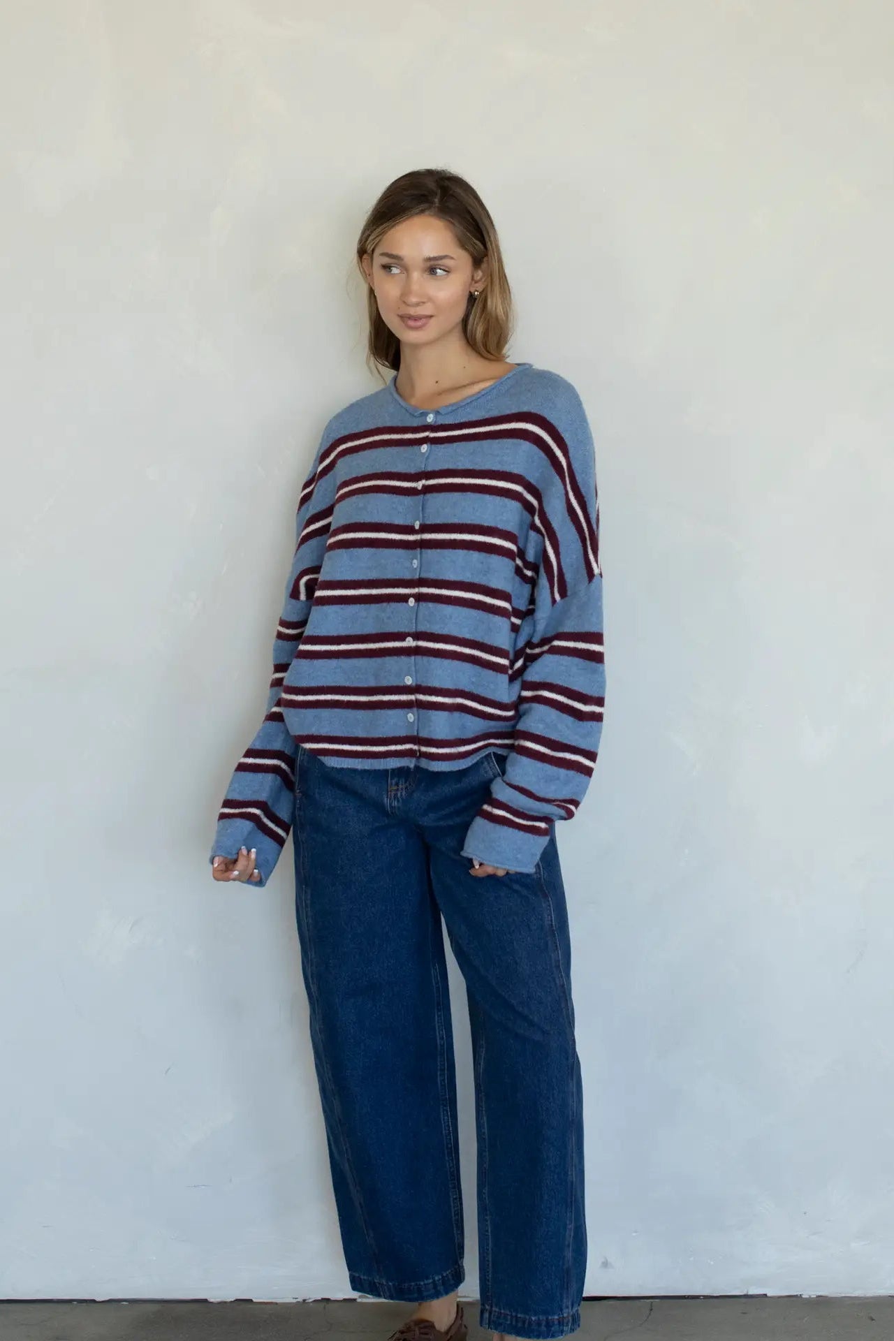 Piper Varsity Stripe Cardigan