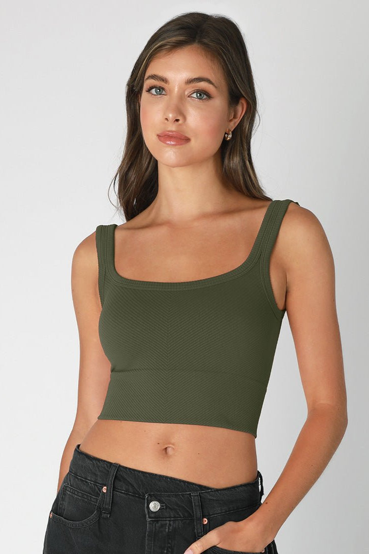 Time To Trim Ribbed Crop Top